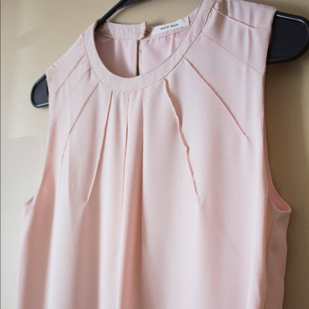 Blush, straight fit dress.